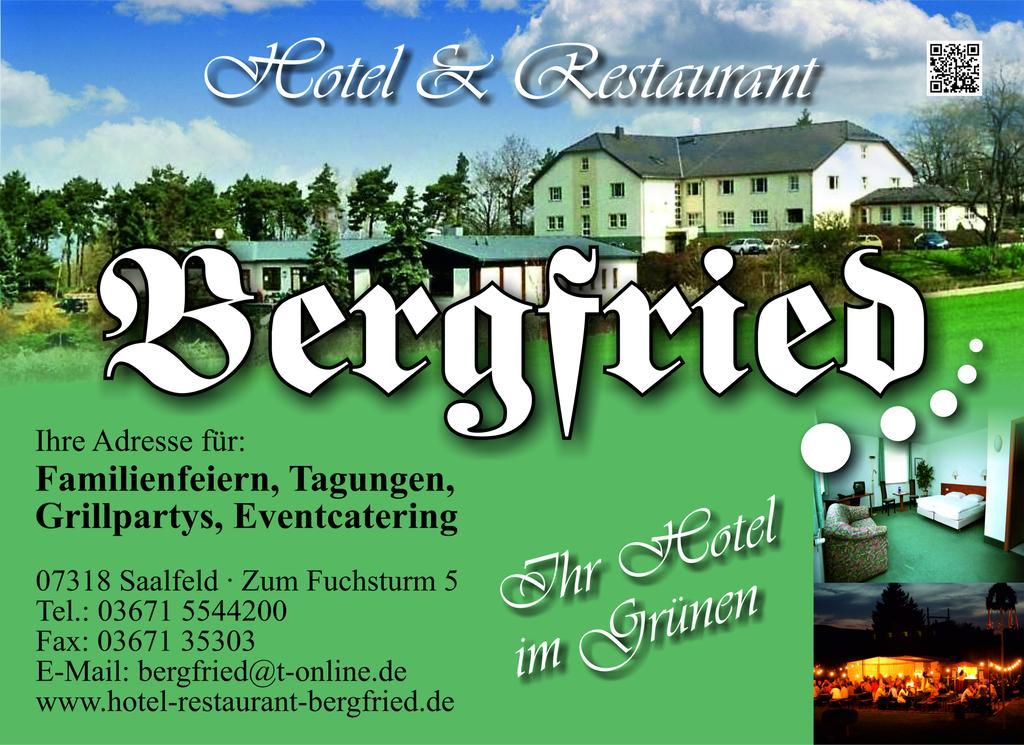 Hotel&Restaurant Bergfried Saalfeld Saale Exterior foto